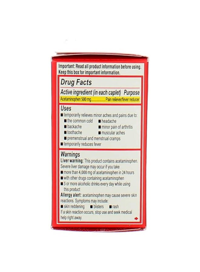 Tylenol Extra Strength Caplets, 500 mg - 24 ct, Pack of 3 - Image 3